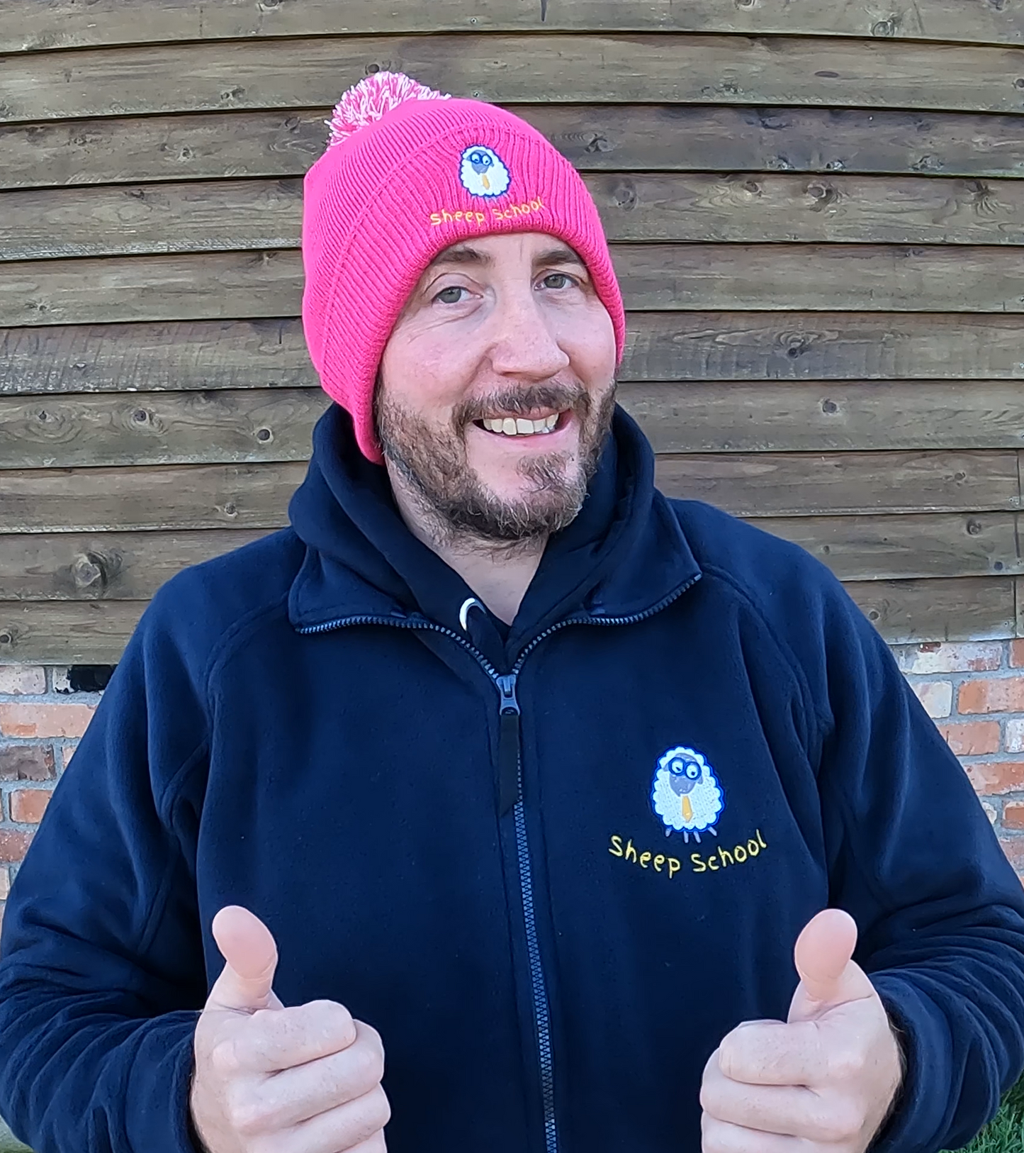 Adult Bobble Hat in Pink